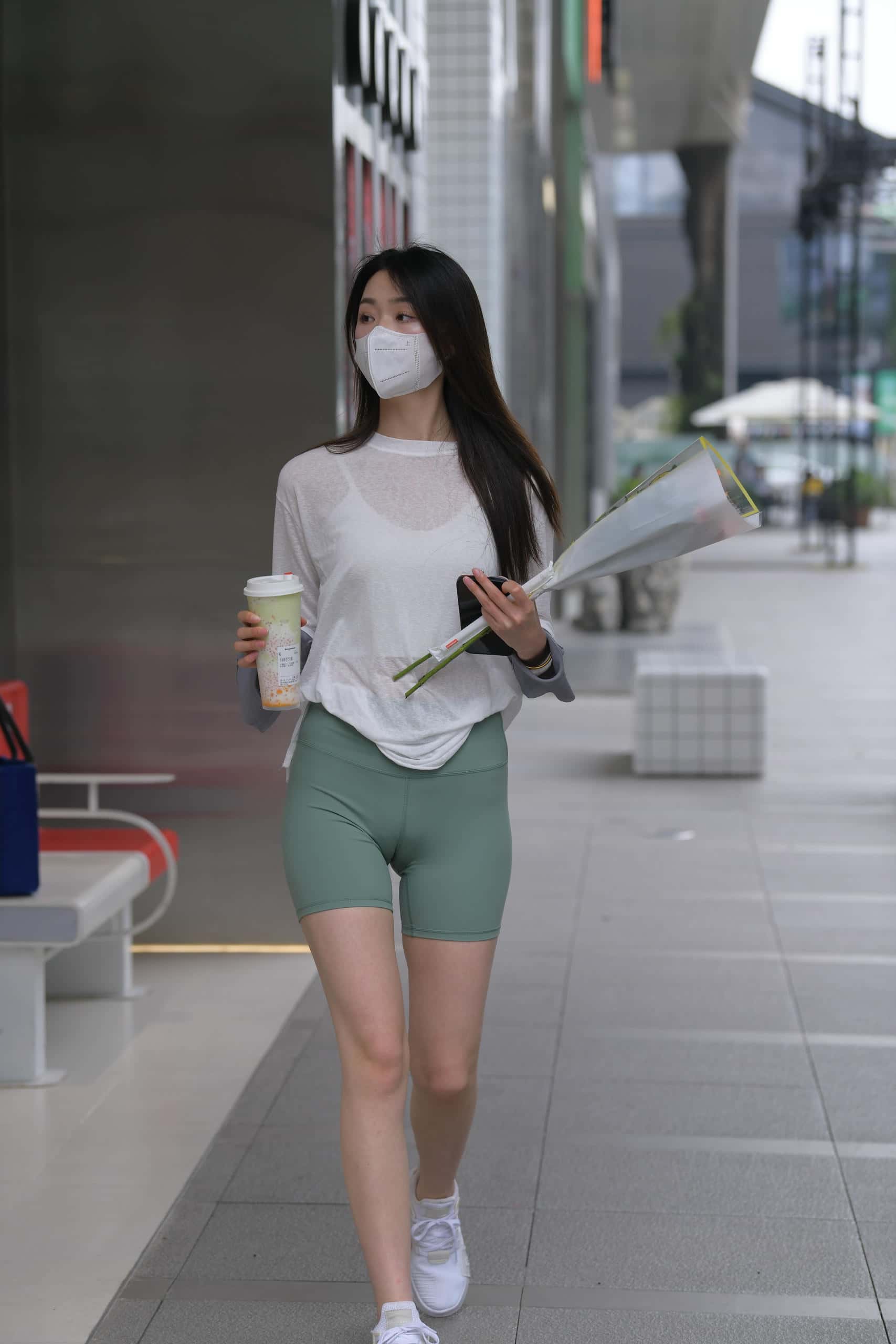 图片[5]-路边买花的白衣长发姑娘【884P】J5726-小鹿图库