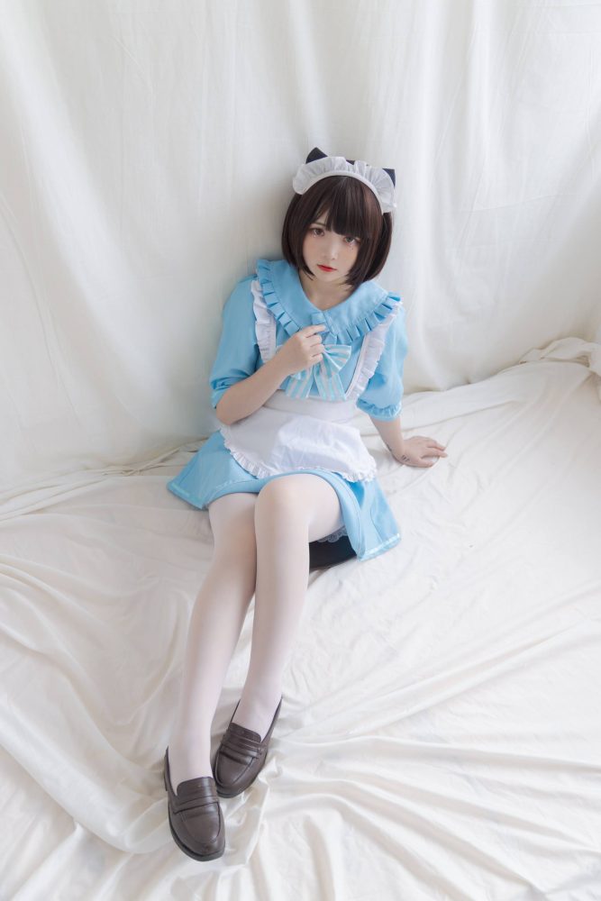 女仆装白丝女孩【43P】20014-小鹿图库