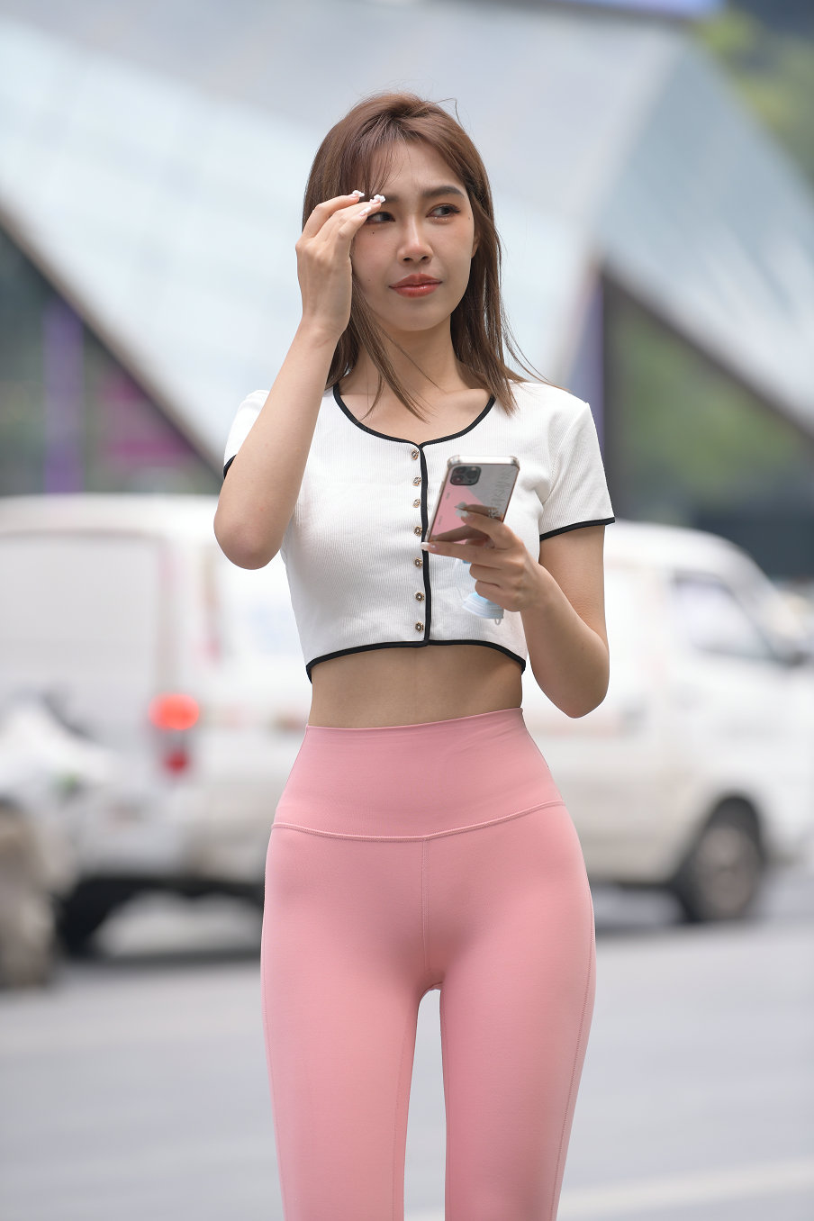图片[2]-街拍粉色瑜伽裤女孩J2900 645P1V-20.7GB-小鹿图库
