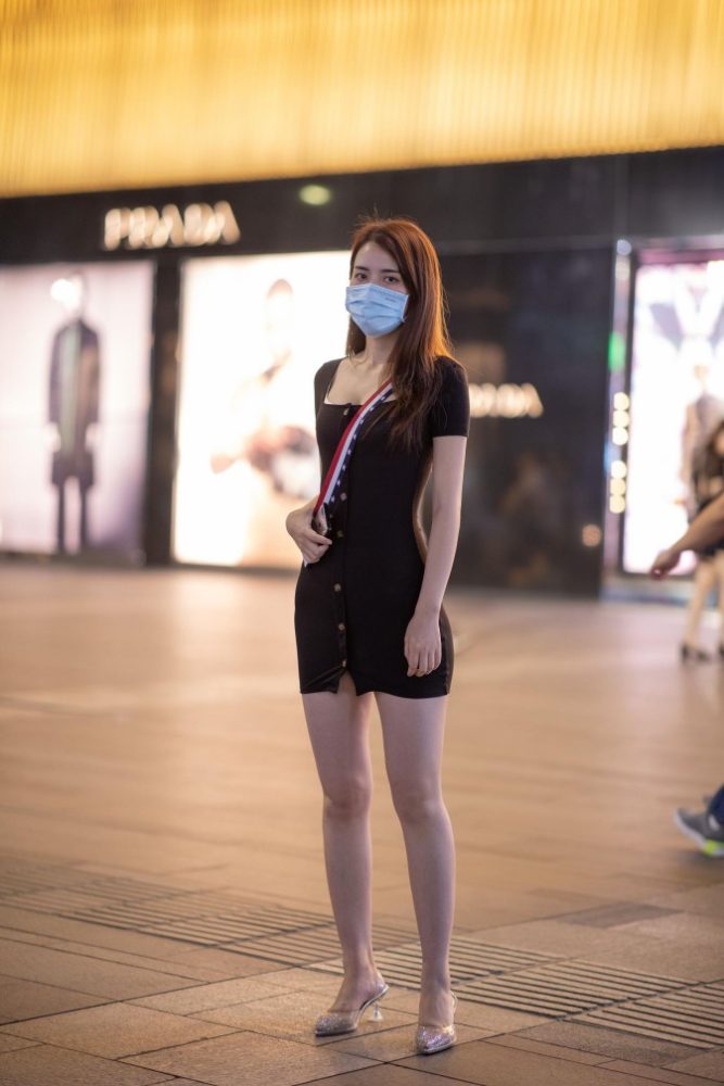 逛商场的黑色包臀裙美丽女孩【385P】00050-小鹿图库