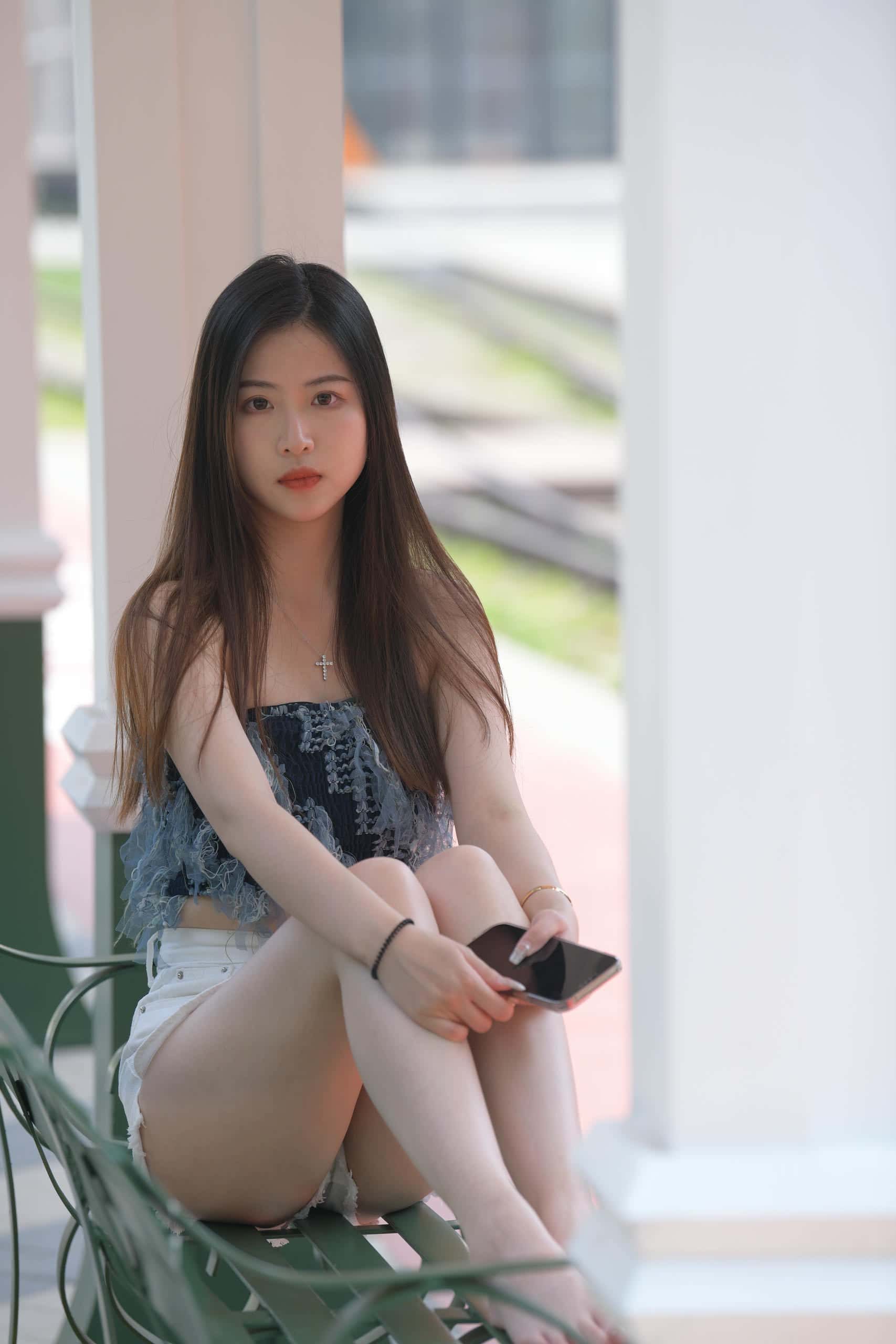 图片[1]-特别清纯的热裤姑娘，忒好看了【770P】F6241-小鹿图库