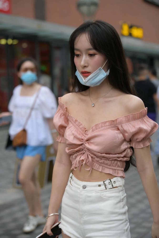 清纯动人粉白搭配【100P】J7926-小鹿图库