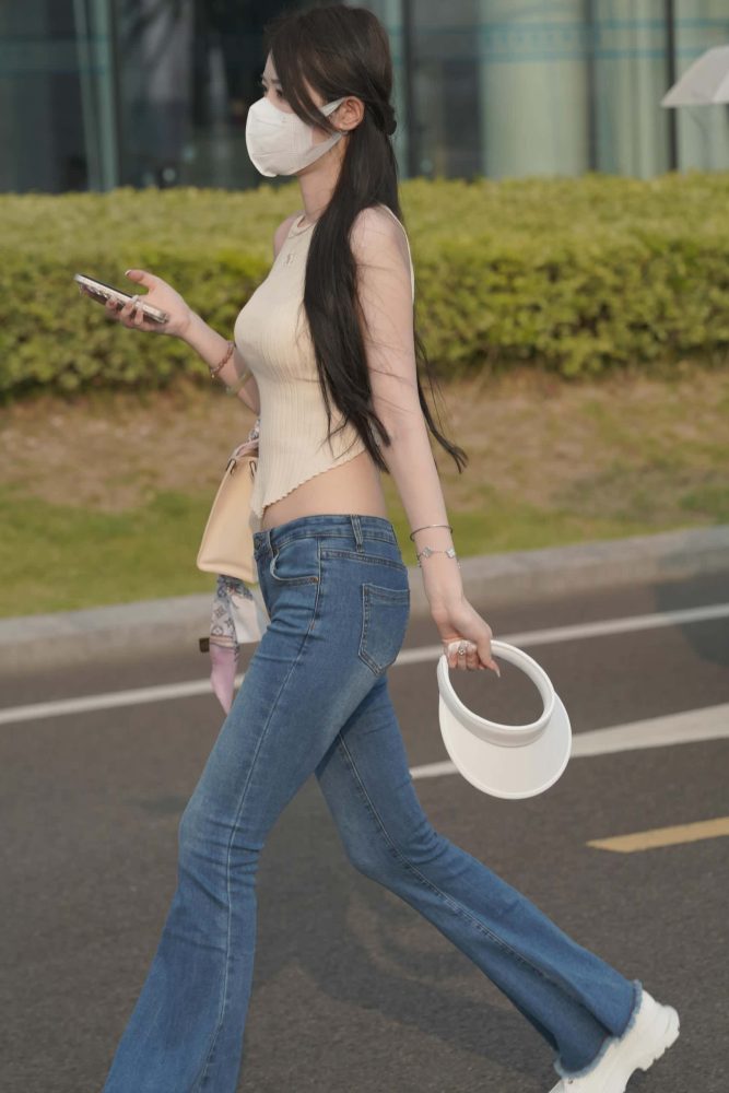 清纯喇叭牛仔裤女孩 【79P】J3591-小鹿图库