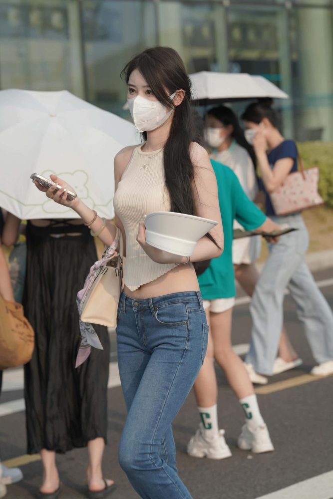 清纯喇叭牛仔裤女孩 【79P】J3591-小鹿图库