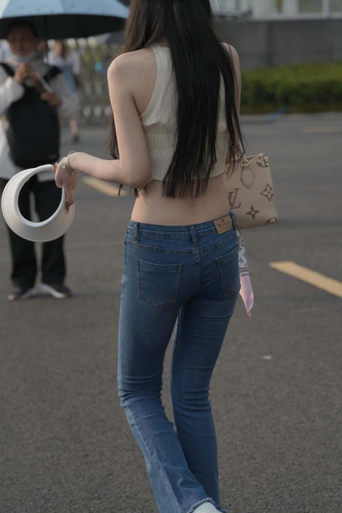 清纯喇叭牛仔裤女孩 【79P】J3591-小鹿图库