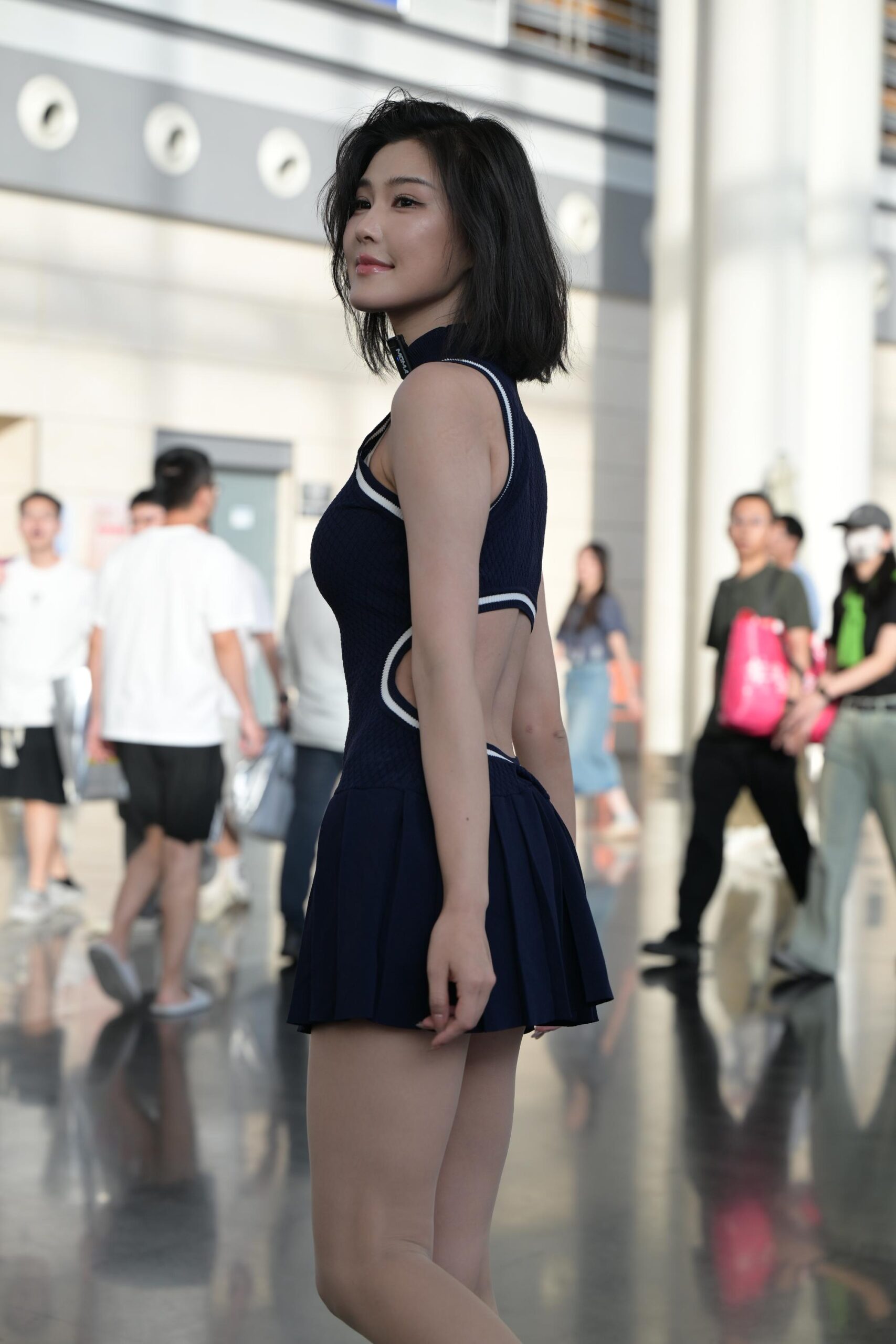 图片[1]-P4366 蓝色短裙肉丝 【91P】-小鹿图库