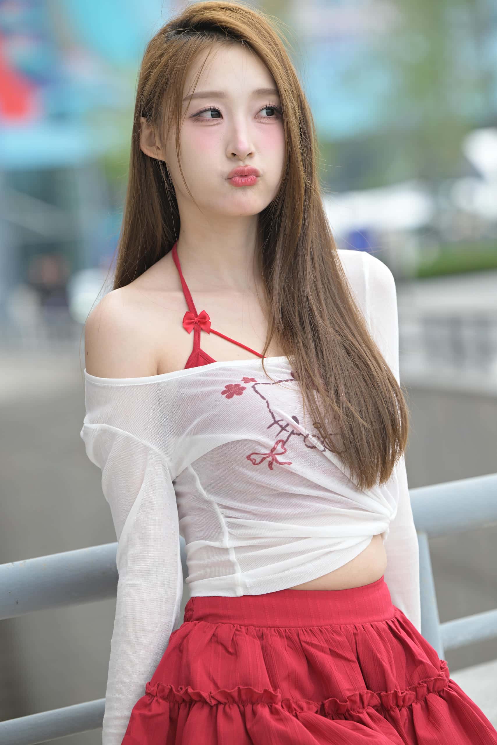 图片[1]-P4388 红裙甜妹小桂圆 【157P】-小鹿图库